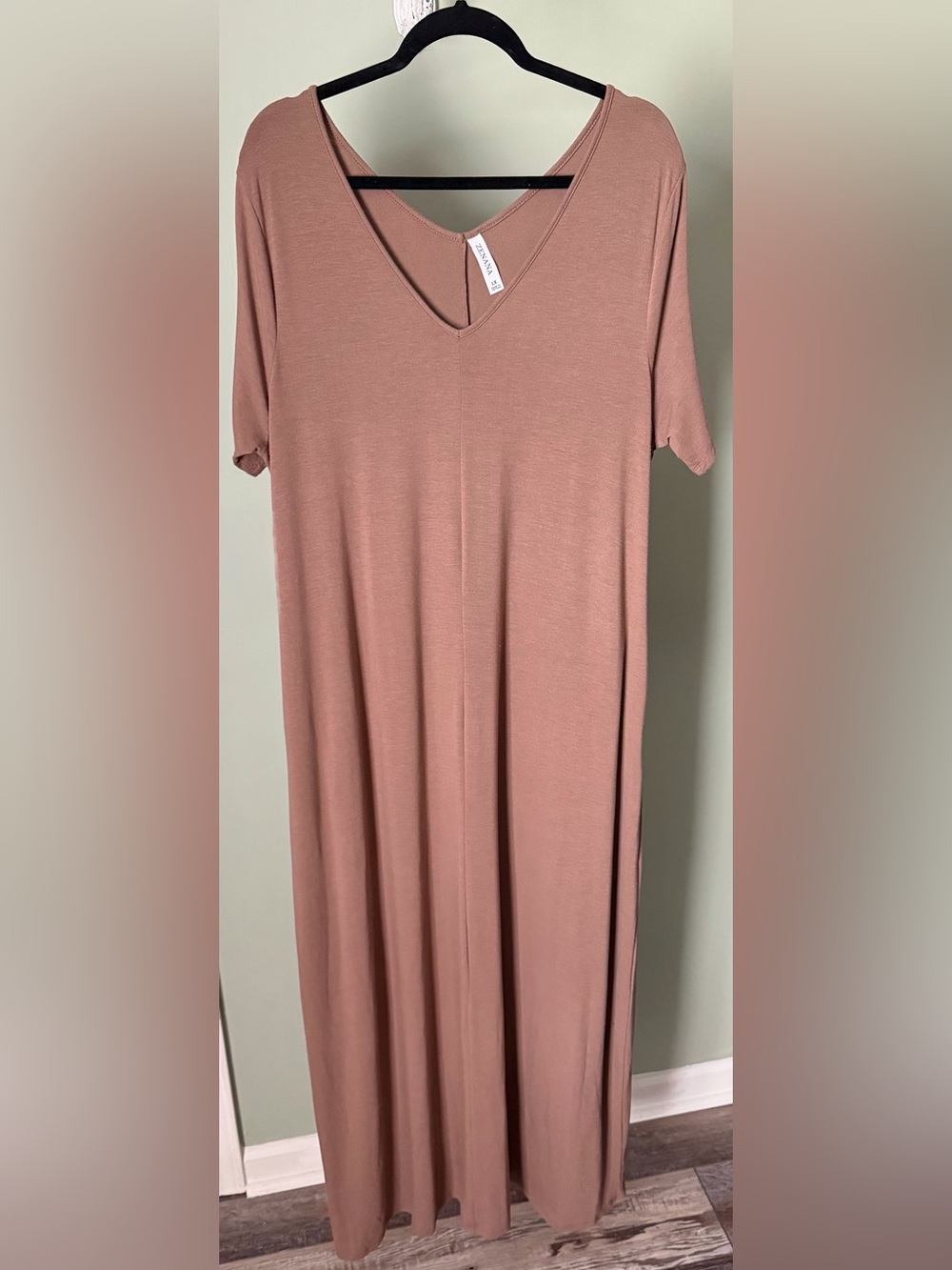 Zenana Outfitters Light Brown Maxi Dress